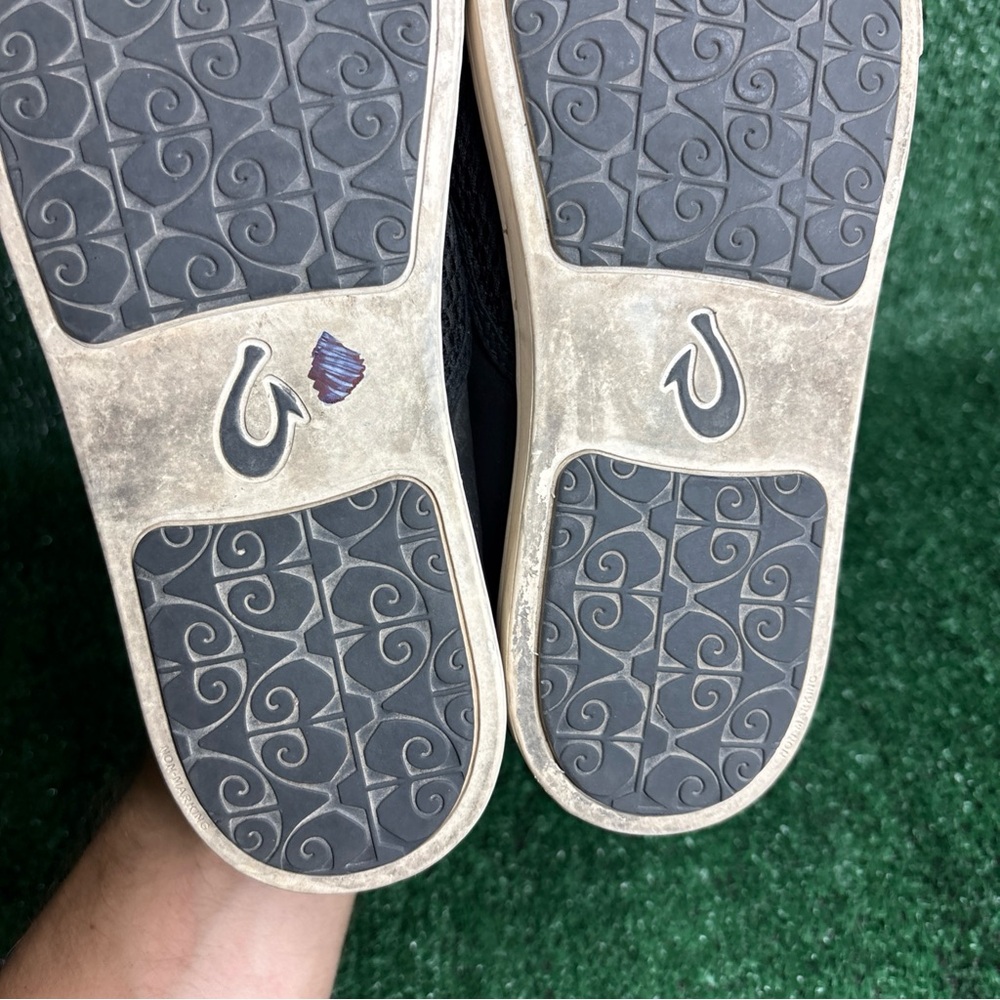 OluKai Pehuea Womens Size 7.5 Black Mesh Slip On Casual Shoes Sneakers - Picture 10 of 12